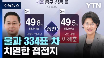 불과 334표 차...치열한 접전지 개표 상황 [2024총선] / YTN