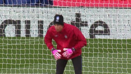 Atalanta train at Anfield ahead of UEL quarter final first leg v Liverpool