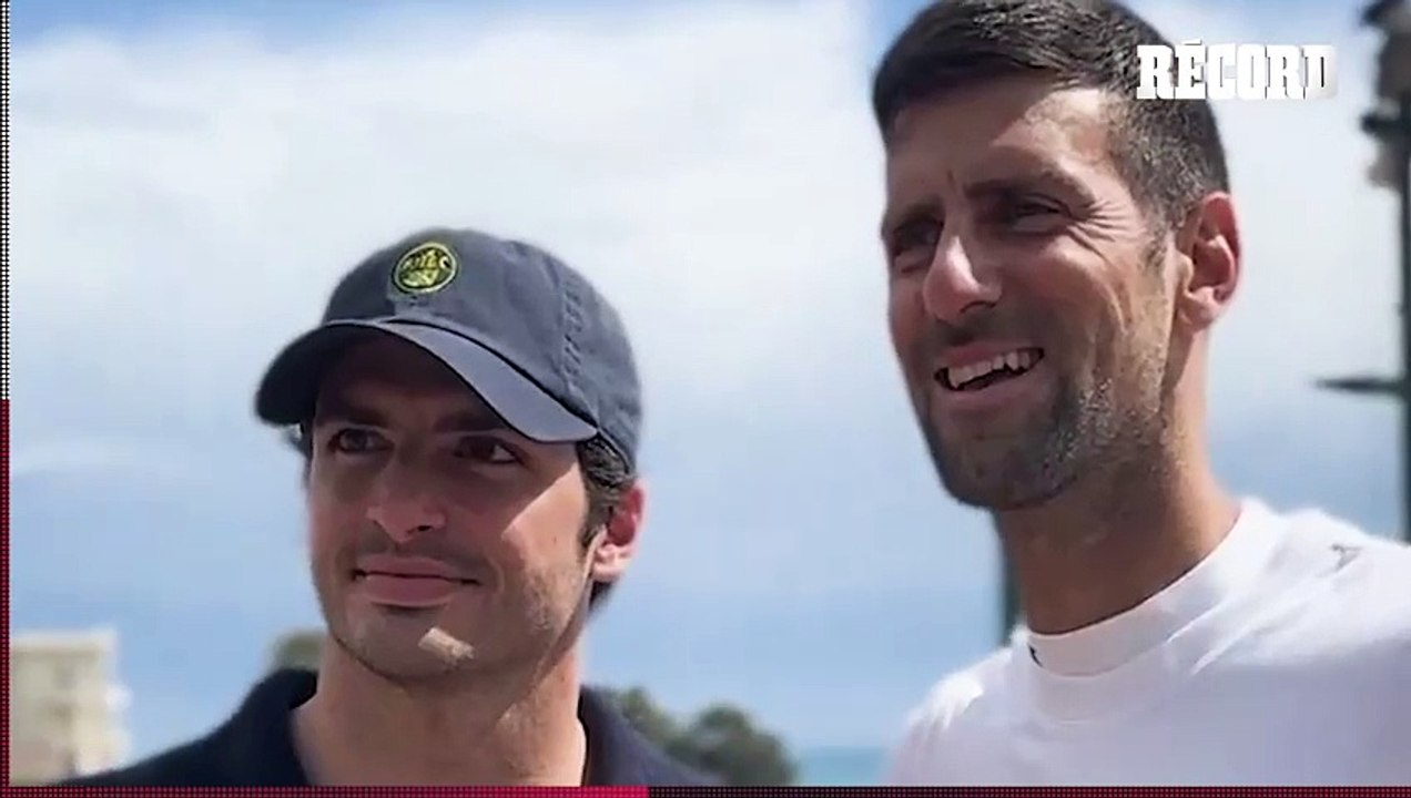 CARLOS SAINZ SE ENCONTRÓ CON DJOKOVIC Y JANNIK SINNER EN EL MÁSTERS DE MONTE CARLO