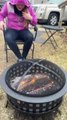 Grass Catches Fire When Girl Tries Out New Fire Pit in Front Yard