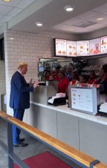 Donald Trump gives away free milkshakes at Chick-Fil-A