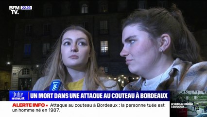 "Mon amie voit quelqu'un tomber dans les bras de quelqu'un d'autre": deux personnes présentes à proximité de l'attaque au couteau à Bordeaux racontent la scène