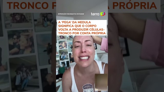 Fabiana Justus se emociona ao ler resultado de transplante de medula óssea: 'Deus é bom' #shorts
