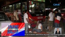 Motorcycle rider, sugatan matapos mabangga ng bus sa gitna ng EDSA busway | UB