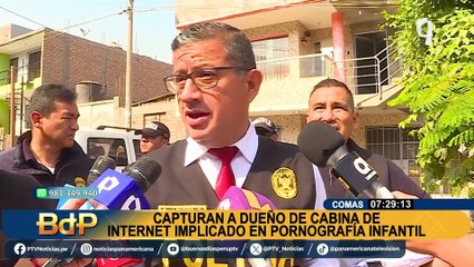 Capturan a dueño de cabina de internet que tenía material pornográfico infantil en Comas