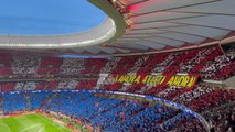 El himno a capela del Atlético de Madrid en el Metropolitano en Champions