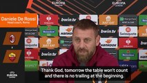 'We have it all to lose' - De Rossi ahead of Europa League clash