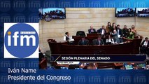 Iván Name levanta la sesión de la plenaria del Senado