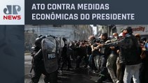 Protesto contra governo de Javier Milei tem oito presos na Argentina