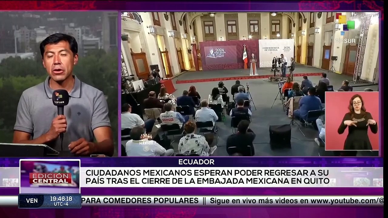 Población afectada por separación diplomática entre México y Ecuador