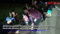 Bus Setia Negara Terbalik di Tol Cipali, Puluhan Penumpang Terlantar