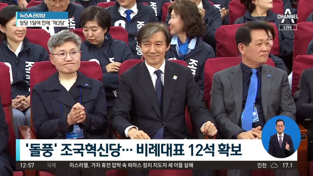 조국혁신당, 창당 1달여 만에 ‘원내 3당’으로