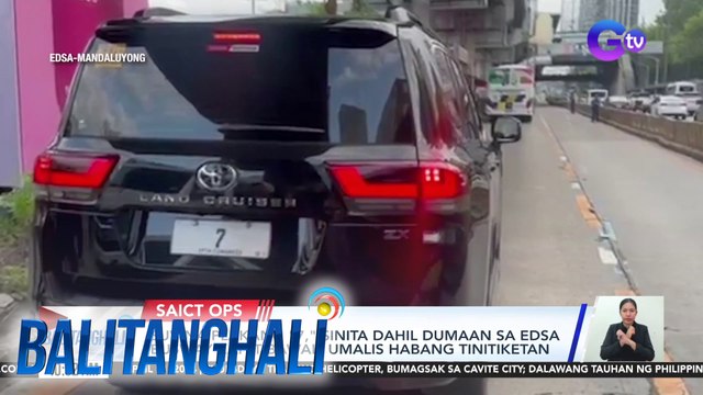 SUV na plakang 7, sinita dahil dumaan sa EDSA Busway kahit bawal; umalis habang tinitiketan | BT
