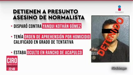 Detienen en Acapulco, Guerrero, al presunto asesino del normalista Yanqui Kothan