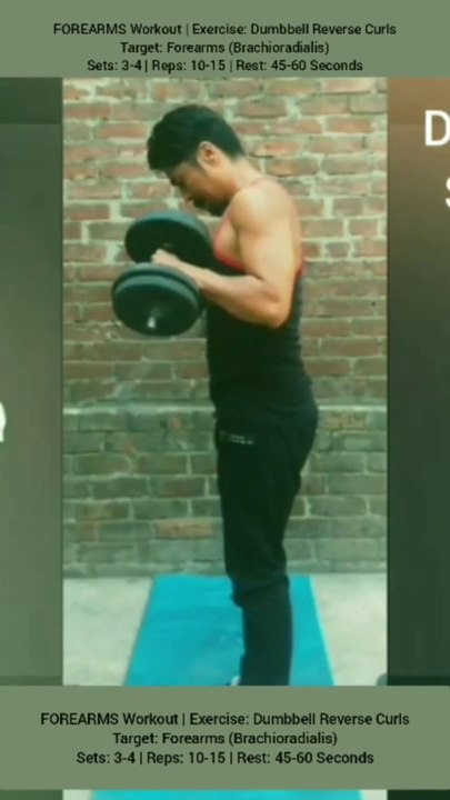 ❌ DUMBBELL REVERSE CURLS ✔️ What's the best exercise for BICEPS & FOREARMS? #heermlgangaputra #naturalbodybuilding