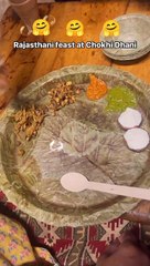 Visiting Chonki Dhani First Time ❤️ | Authentic Rajesthani Feast #shortsfeed #viral #shorts #food