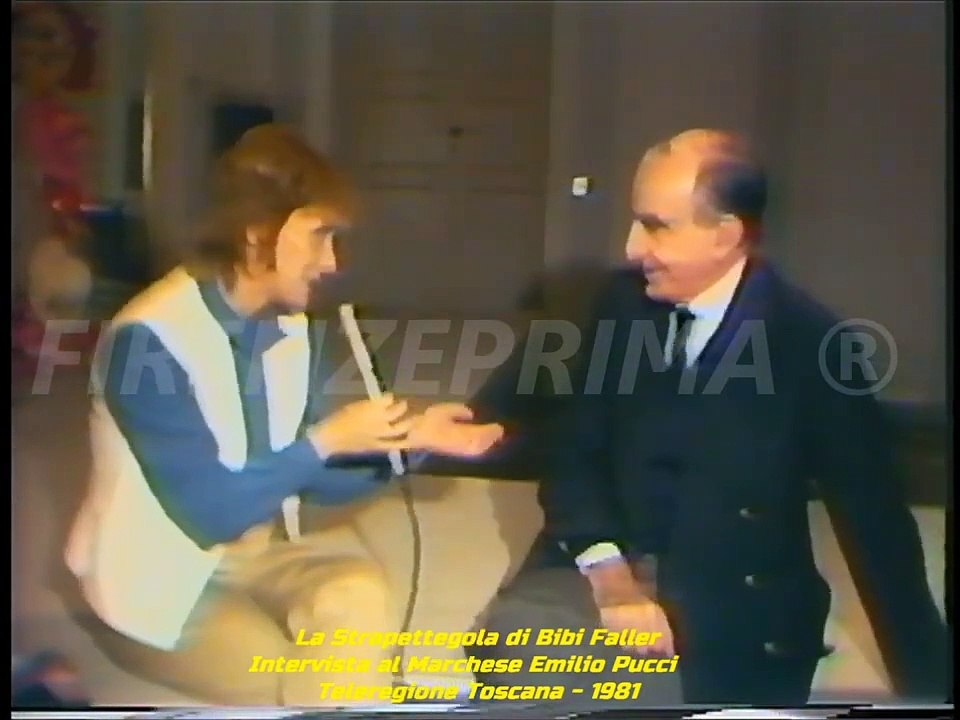 La strapettegola di Bibi Faller. intervista al Marchese Emilio Pucci. Teleregione Toscana - 1981