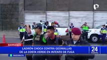 Barranco: ladrón roba celular, intenta huir, pero es capturado tras chocar contra rejas y geomallas