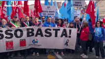 Sciopero generale per la sicurezza sul lavoro, il video della manifestazione a Bologna