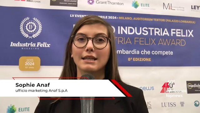 Industria Felix, Anaf (Anaf S.p.A): “Orgogliosi di essere tra le aziende in crescita su sviluppo e sostenibilità”