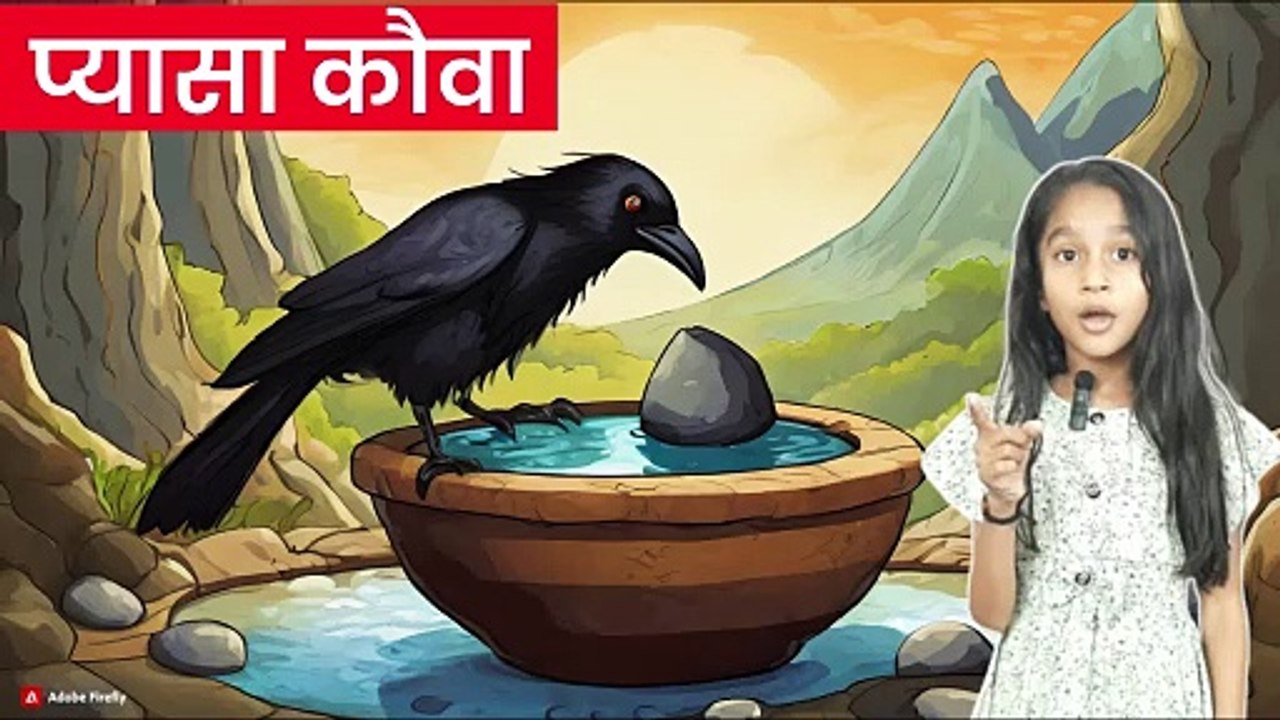 Ek Kauwa Pyasa tha Poem, एक कौवा प्यासा था, hindi rhymes for kids, ek kauwa pyasa tha with actions