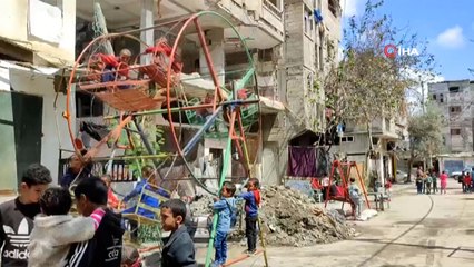 Gazze’de çocuklar savaşa rağmen bayram sevincini yaşıyor