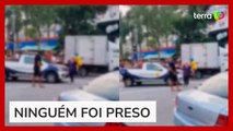 Homens armados com facas discutem em praça no litoral de SP