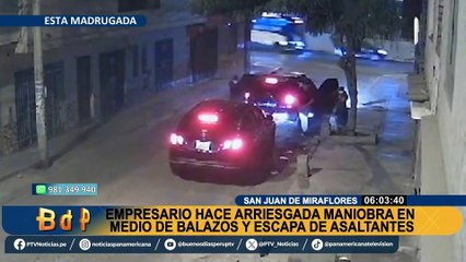 En medio de una balacera empresario escapa de asaltantes en SJM