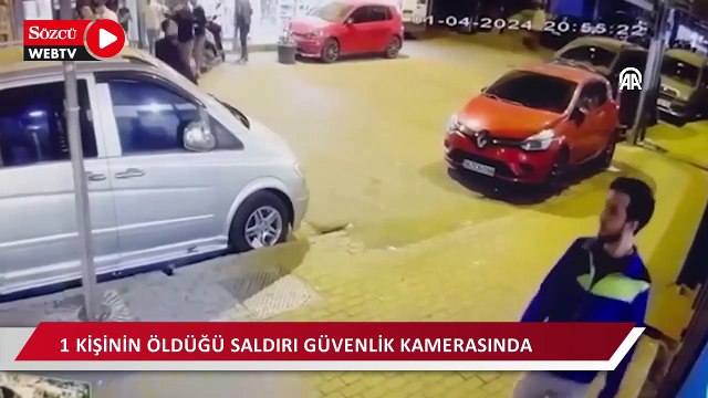Şişli'de bir kişinin öldüğü silahlı saldırı güvenlik kamerasına yansıdı