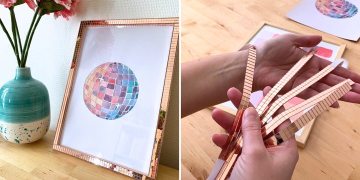Déco disco : tutoriel pour customiser un cadre façon boule à facettes