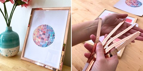 Déco disco : tutoriel pour customiser un cadre façon boule à facettes
