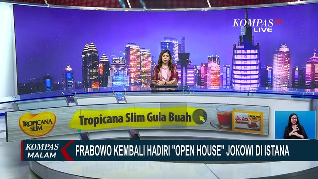Prabowo Kembali Hadiri Open House Jokowi di Istana Kepresidenan