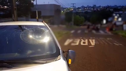 Motociclista fratura a perna em acidente entre Twistter e Corolla no Coqueiral