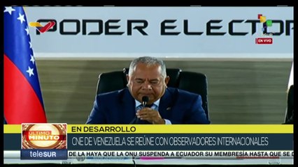 Amoroso: Proceso electoral cumple con los acuerdos de Barbados y de Caracas
