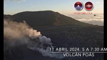 Volcan Poas de 5 00 am a 10 00 am de este jueves 11 de abril