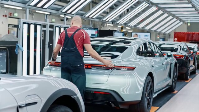 2025 Porsche Taycan Production in Germany