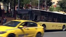İstanbul trafiğinde İETT otobüsüne maganda saldırısı