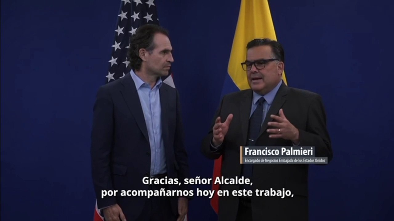 Alcalde de Medellín, Federico Gutiérrez y Francisco L. Palmieri, Embajador (e) de EE. UU