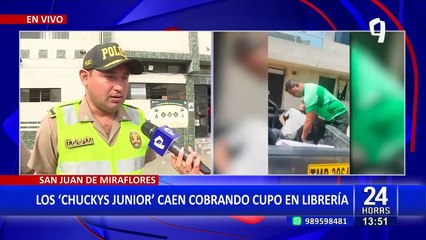 "Los Chuckys Junior": Cae banda criminal cuando cobraba cupo en librería de SJM