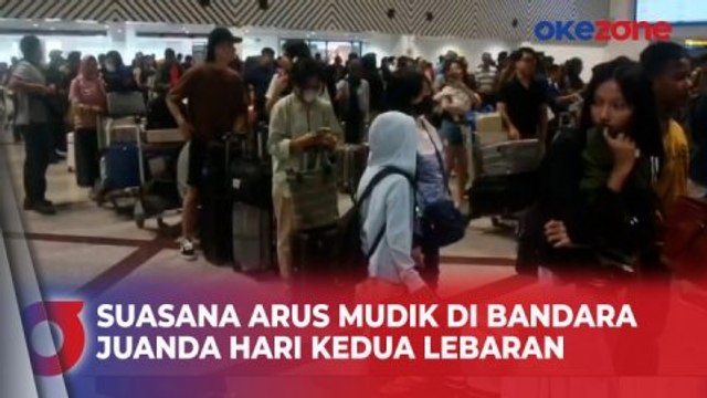 Arus Mudik Melalui Bandara Juanda Terpantau Masih Ramai di Hari Kedua Lebaran 2024