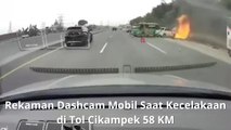 Rekaman Dashcam Mobil Saat Kecelakaan Tol Cikampek 58 km