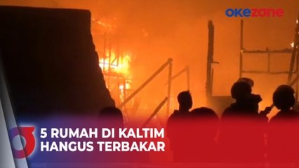 Скачать видео: Diduga akibat Korsleting Listrik, 5 Rumah di Samarinda, Kalimantan Timur Terbakar