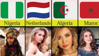 Most Beautiful Women From Different Countries