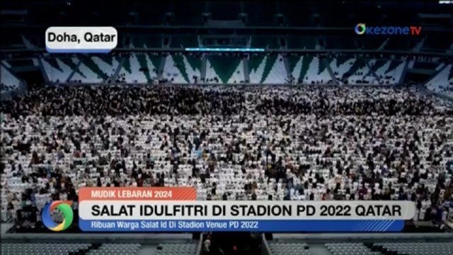 Ribuan Warga Ikuti Salat Idul Fitri di Education City Stadium di Doha, Qatar
