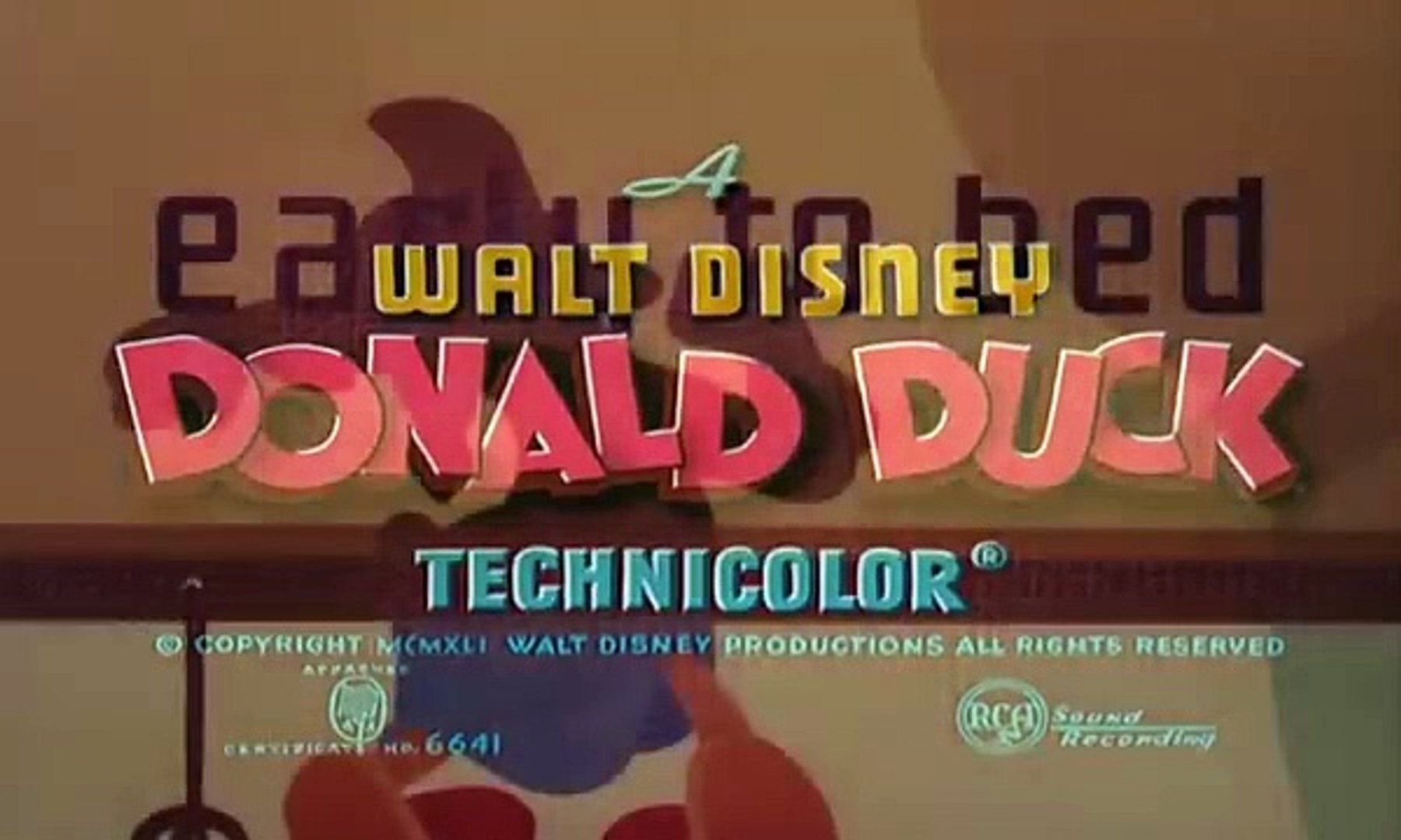 Donald Duck - Bonne Nuit Donald (1941)