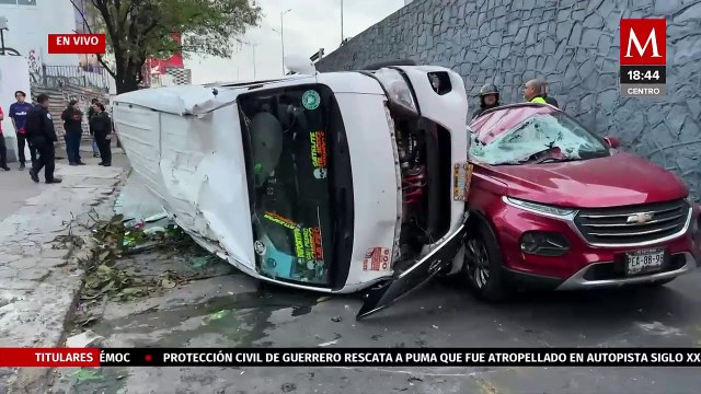Reportan accidente vial en Naucalpan; hay dos lesionados