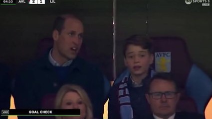 Prince William and George cheer on Aston Villa in first outing since Kate’s cancer announcement