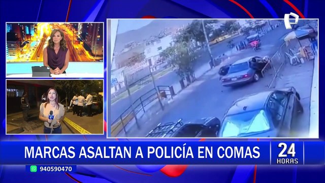Comas: balean a policía para robarle 60 mil soles que había retirado del banco