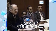 OJ Simpson stirbt mit 76 Jahren - nach Jahrzehnten im Schatten des Mordes an seiner Frau