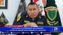 Extranjero golpea a adulta mayor para robarle su celular en paradero Caquetá